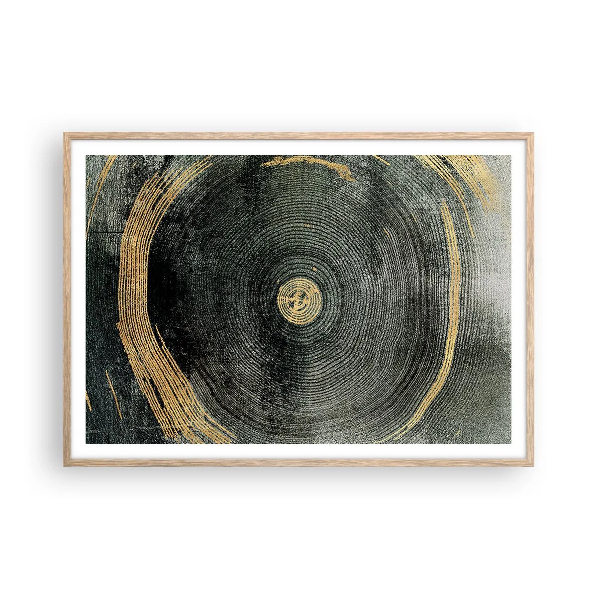 Póster en marco roble claro - Cambio y perpetuidad - 100x70 cm