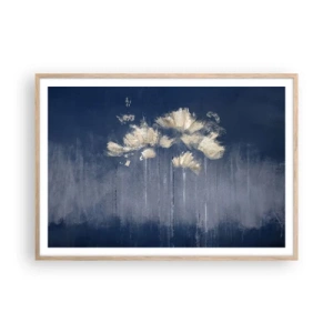 Póster en marco roble claro - Como pétalos al viento - 100x70 cm