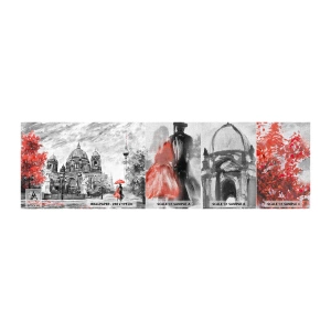 Muestra de fotomural Premium Canvas - Reunión en Berlín - Ciudad, Cuadro, Arquitectura - 100x30 cm