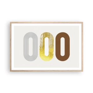 Póster en marco roble claro - ¡Ooo! - 91x61 cm