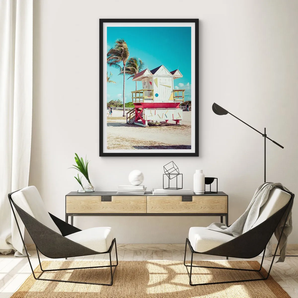 Póster en marco negro - Un hermoso día por delante - 61x91 cm