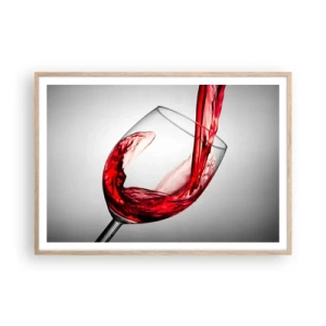 Póster en marco roble claro - Color - Movimiento - Sonido - 100x70 cm