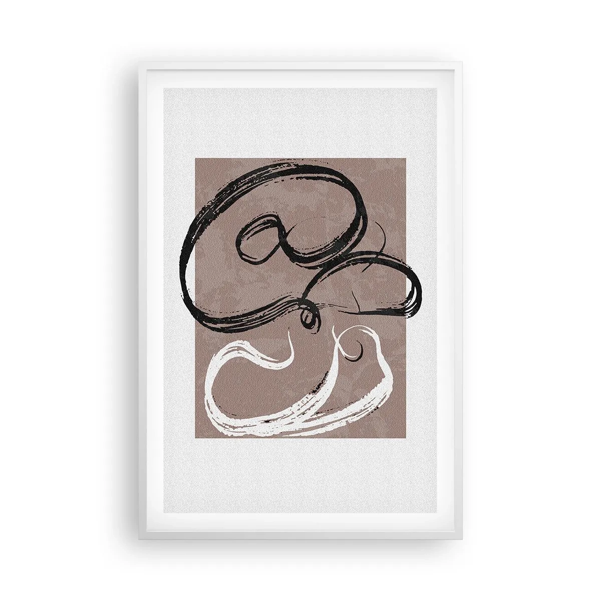 Póster en marco blanco - Composición: la búsqueda de la plenitud - 61x91 cm