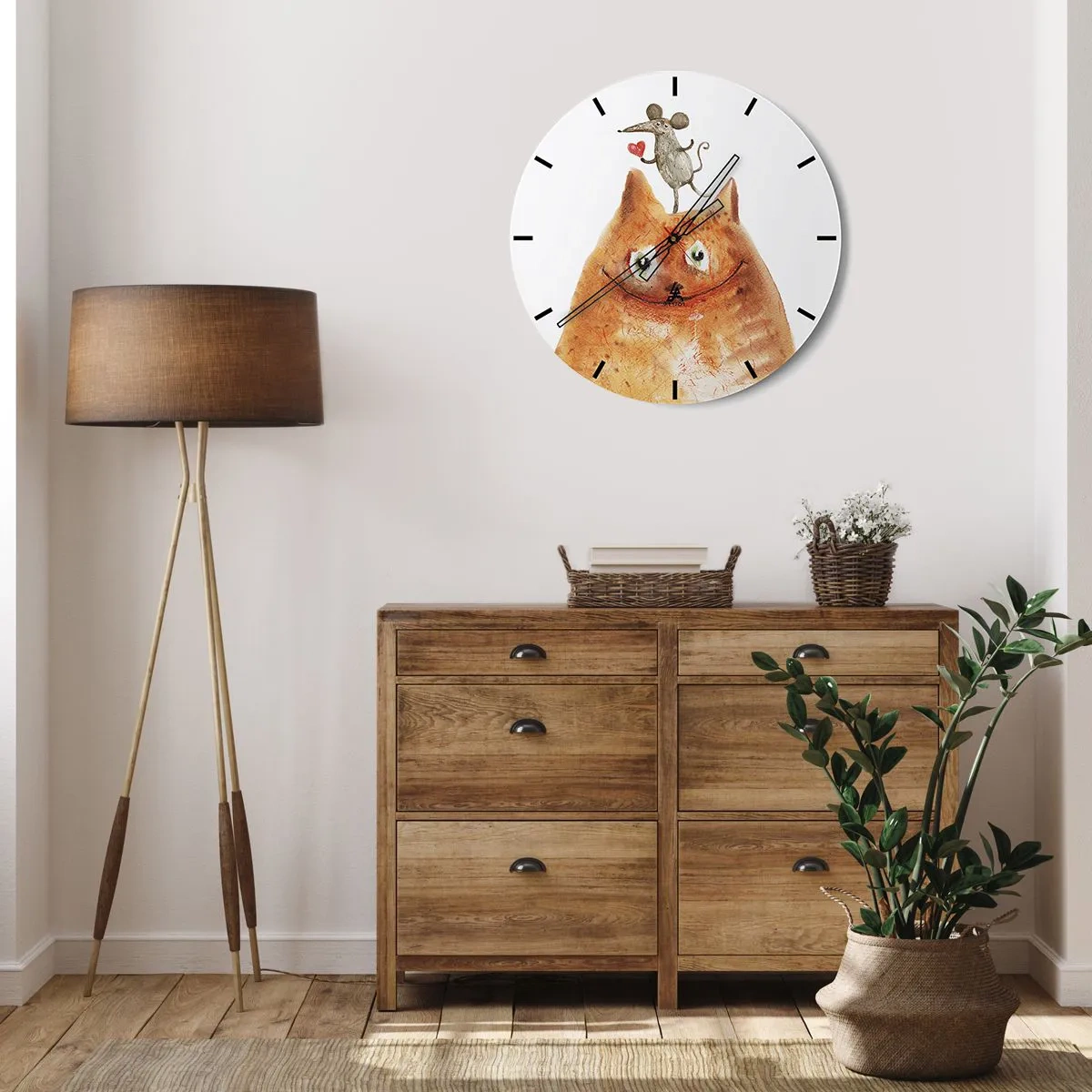 Reloj de pared - Reloj de vidrio - Paradojas del amor - 40x40 cm