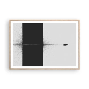 Póster en marco roble claro - Directa al objetivo - 100x70 cm