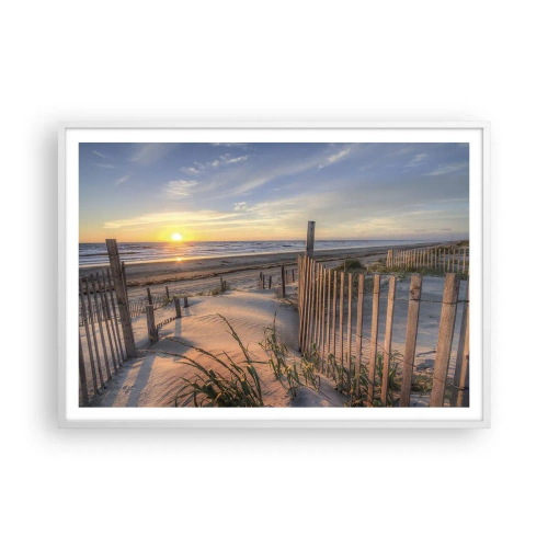 Póster en marco blanco - El resplandor y la sombra del viento - 100x70 cm