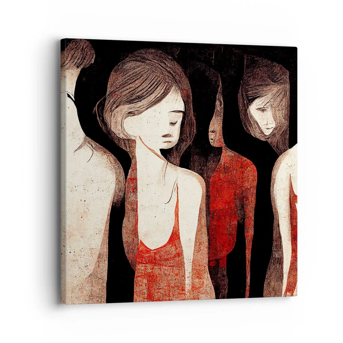 Cuadro sobre lienzo - Impresión de Imagen - Madonnas de la oscuridad - 30x30 cm