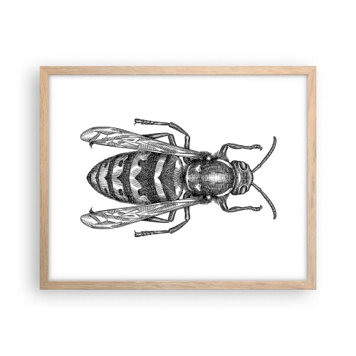 Póster en marco roble claro - Desde un planeta de insectos - 50x40 cm
