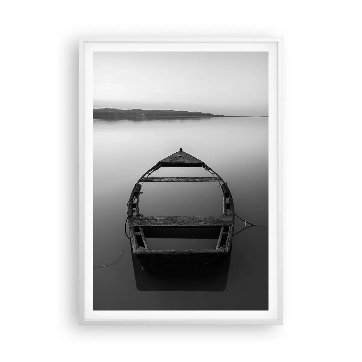 Póster en marco blanco - Anhelo y melancolía - 70x100 cm