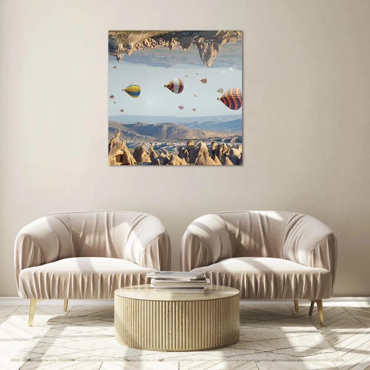 Cuadro sobre vidrio - Impresiones sobre Vidrio - Aquí todo es posible - 70x70 cm