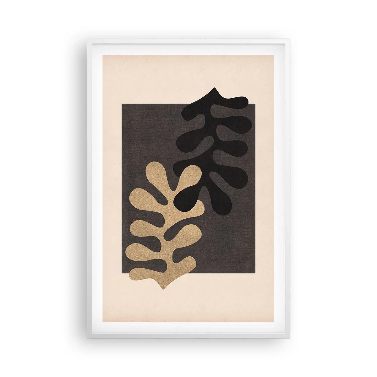 Póster en marco blanco - Ausencia y complemento - 61x91 cm