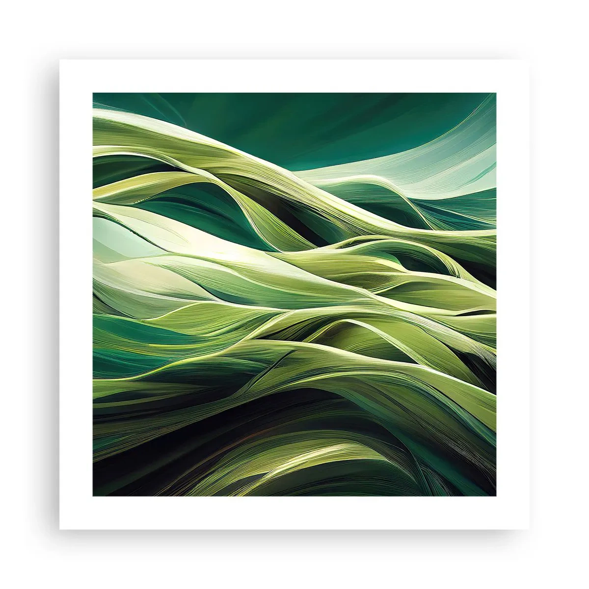 Póster - Un juego abstracto de color verde - 50x50 cm