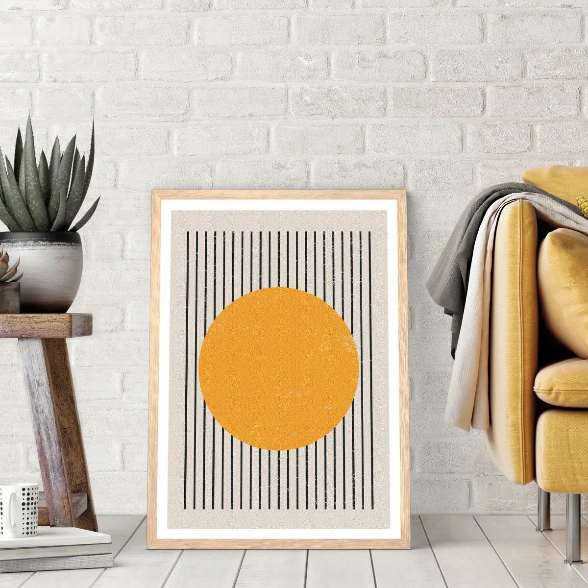Póster en marco roble claro - El poder de la sencillez - 50x70 cm