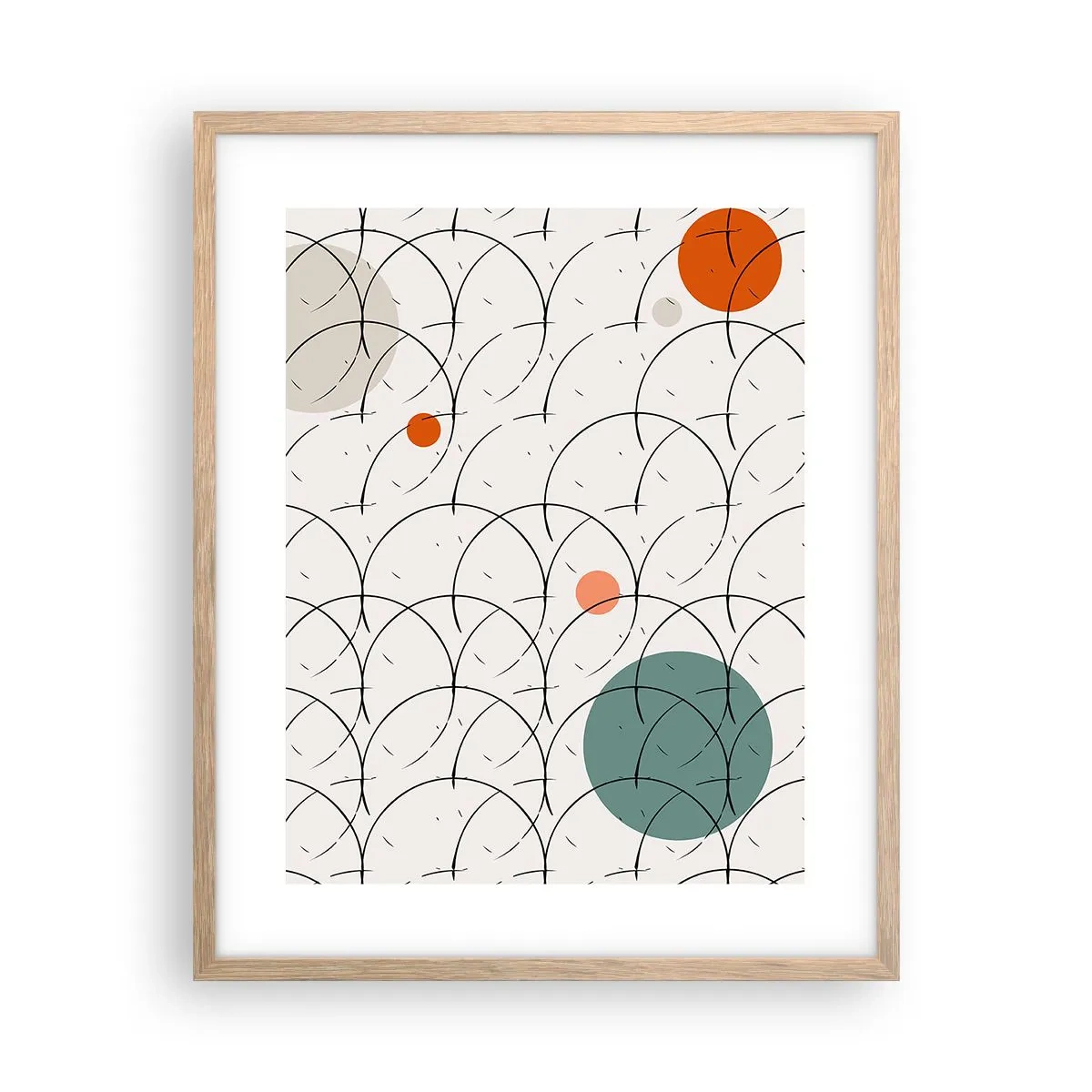 Póster en marco roble claro - Con espíritu pop-art - 40x50 cm