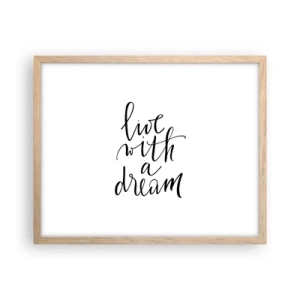 Póster en marco roble claro - Por supuesto - 50x40 cm