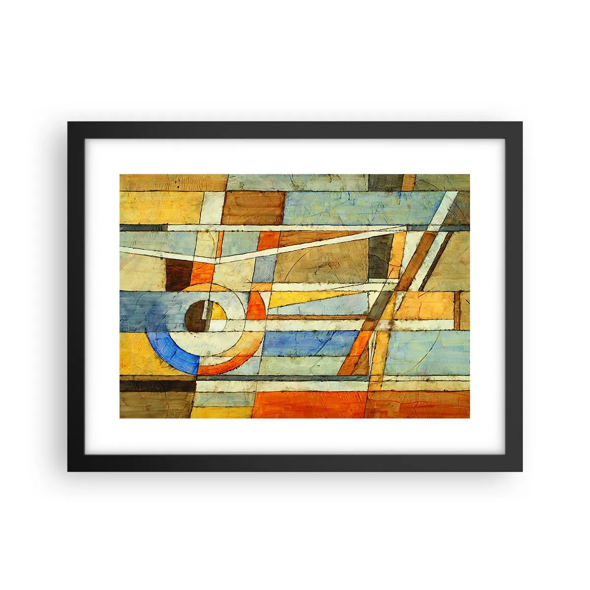 Póster en marco negro - Cubismo en una obra - 40x30 cm