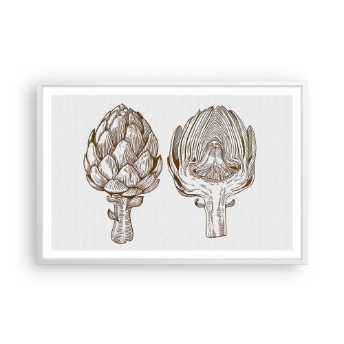 Póster en marco blanco - Lección de anatomía - 91x61 cm