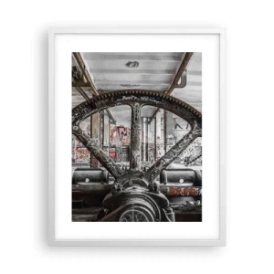 Póster en marco blanco - La vida secreta de una fábrica - 40x50 cm