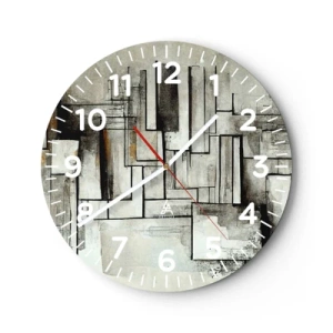 Reloj de pared - Reloj de vidrio - El poder de la sencillez - 30x30 cm