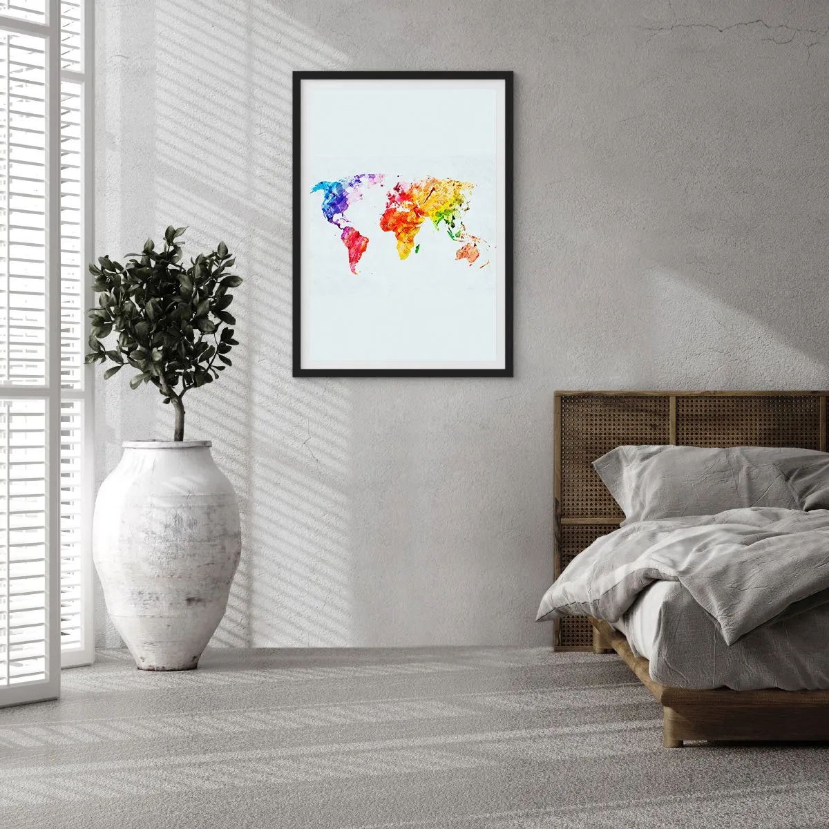 Póster en marco negro - Todos los colores del mundo - 50x70 cm