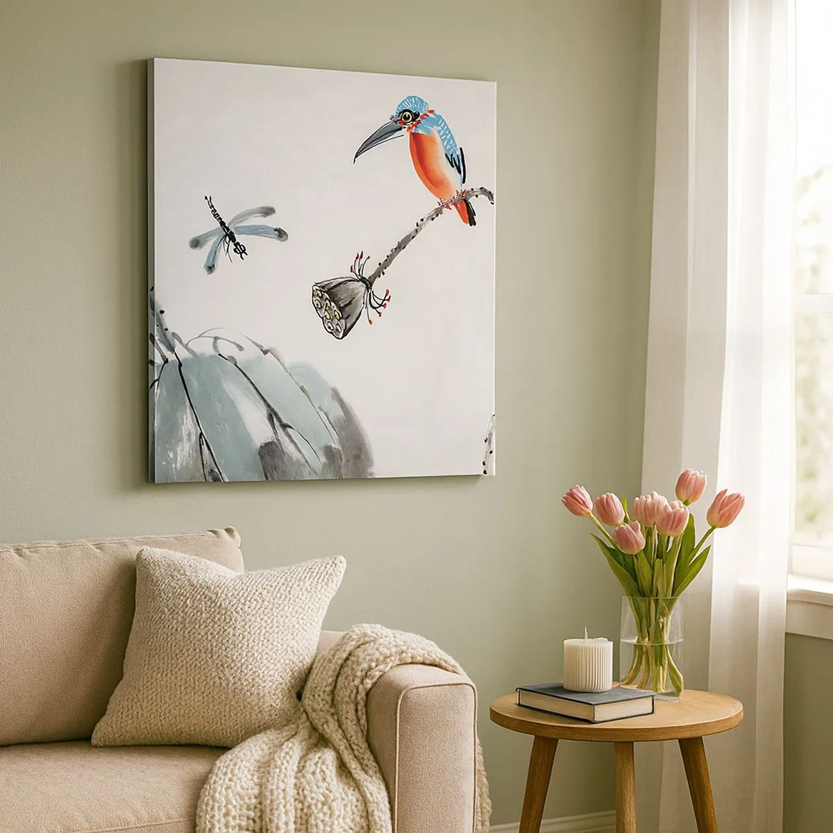 Cuadro sobre lienzo - Impresión de Imagen - La vida de la pradera - 30x30 cm