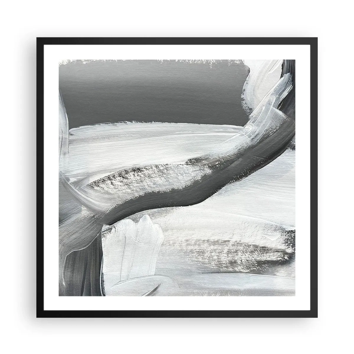 Póster en marco negro - Con movimientos decididos - 60x60 cm
