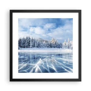 Póster en marco negro - Vista deslumbrante y cristalina - 40x40 cm