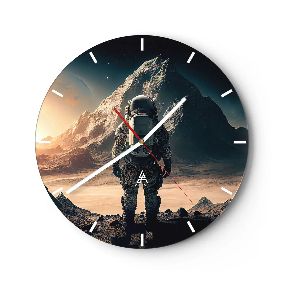 Reloj de pared - Reloj de vidrio - Un nuevo reto - 30x30 cm