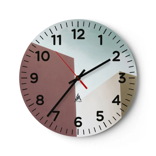 Reloj de pared - Reloj de vidrio - Geometría de un verano soleado - 30x30 cm