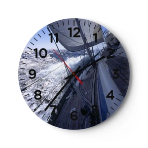 Reloj de pared - Reloj de vidrio - Sé lo que es ser un pájaro - 30x30 cm