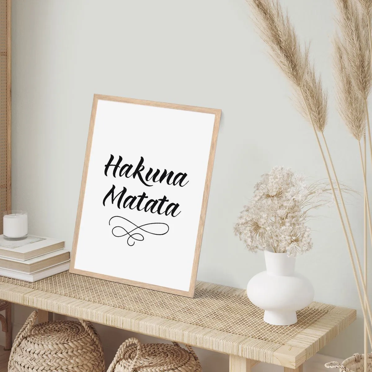 Póster en marco roble claro - El mejor consejo - 50x70 cm