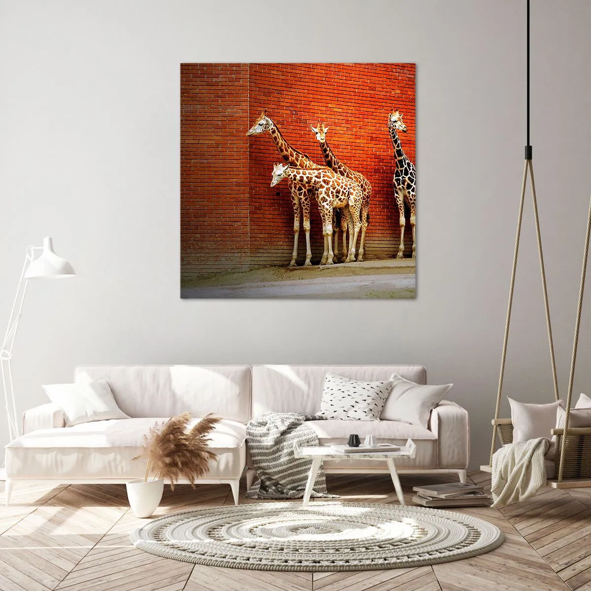 Cuadro sobre lienzo - Impresión de Imagen - ¿Ves alguna acacia? - 40x40 cm