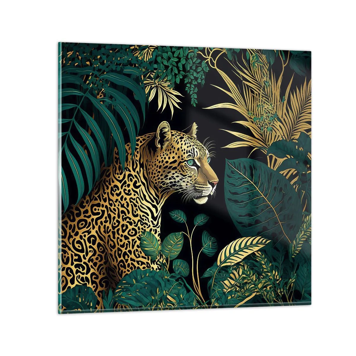 Cuadro sobre vidrio - Impresiones sobre Vidrio - El anfitrión en la jungla - 30x30 cm