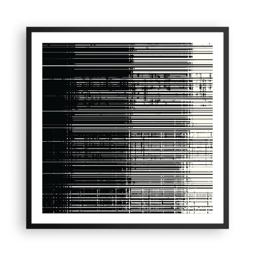 Póster en marco negro - Ondas y vibraciones - 60x60 cm