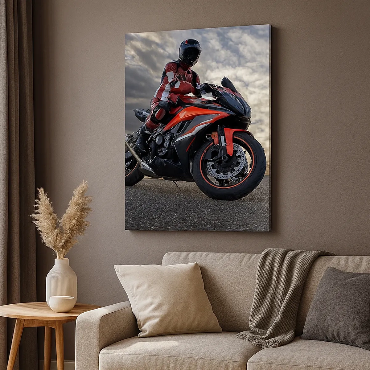 Cuadro sobre lienzo - Impresión de Imagen - Set de SPA relajante con toallas, velas y piedras - 50x70cm - Tiempo para el cuerpo - Decoración de pared moderna para salón y dormitorio ARTTOR