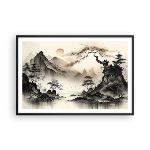Póster en marco negro - El encanto único de Oriente - 91x61 cm