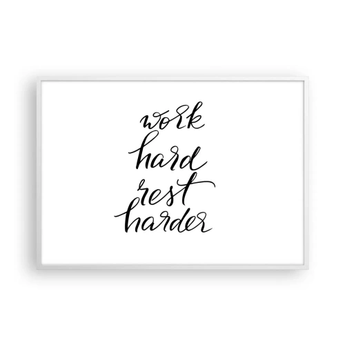 Póster en marco blanco - Balance de vida - 100x70 cm