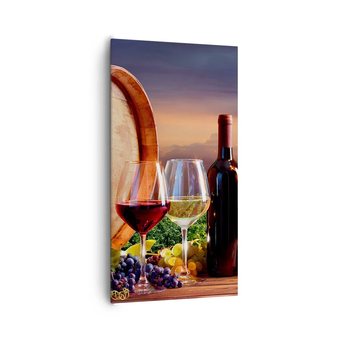 Cuadro sobre lienzo - Impresión de Imagen - Aquí la vida tiene un sabor - 65x120 cm