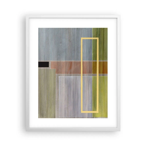 Póster en marco blanco - Recto y tranquilo - 40x50 cm