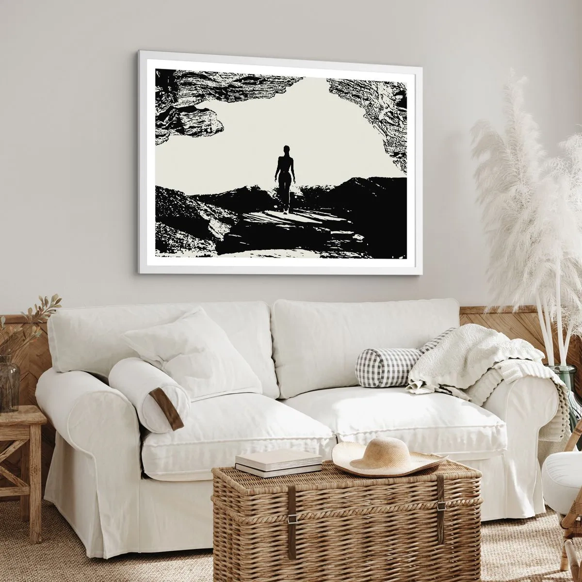 Póster en marco blanco - Una nueva mirada - 70x50 cm