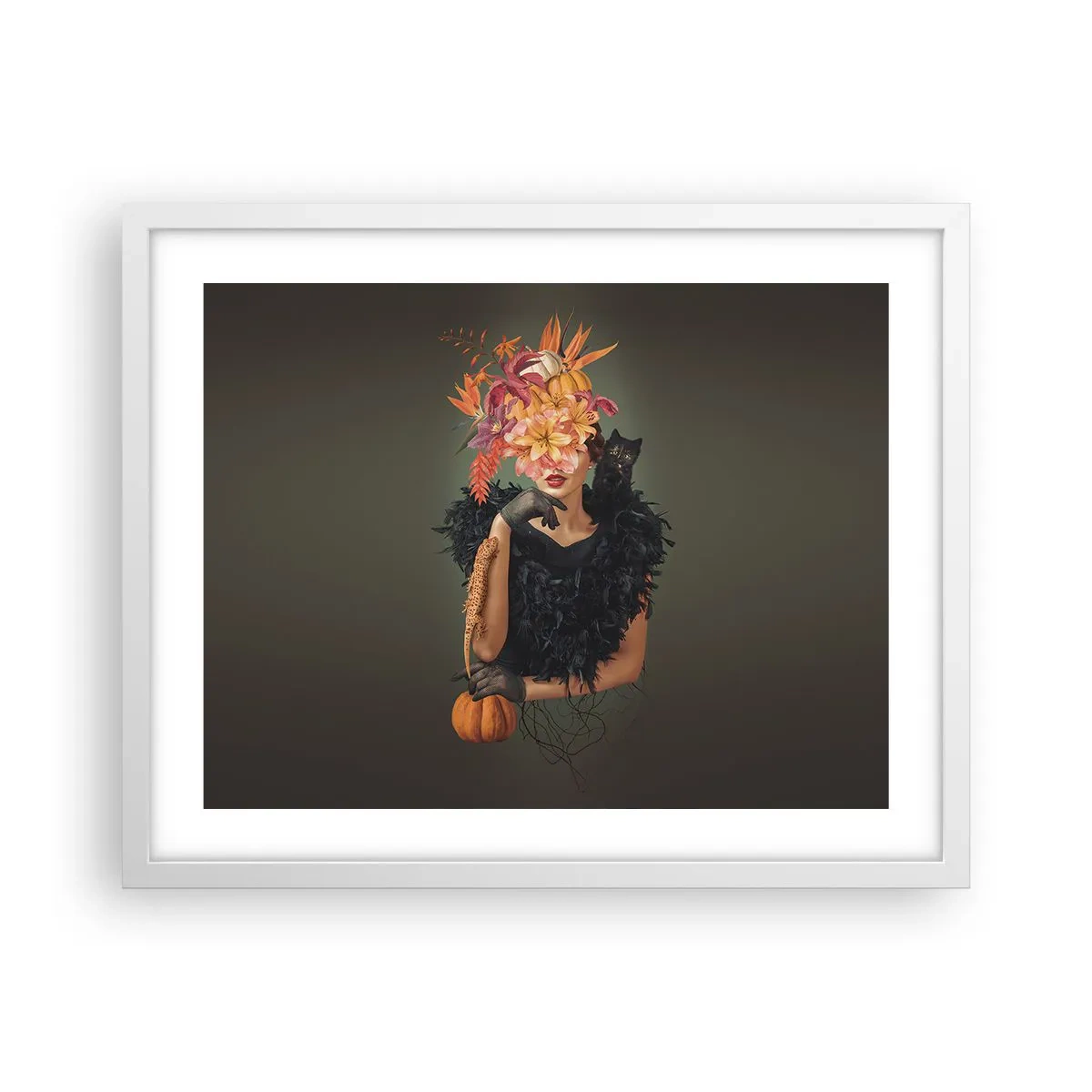 Póster en marco blanco - Hechizo de bruja - 50x40 cm