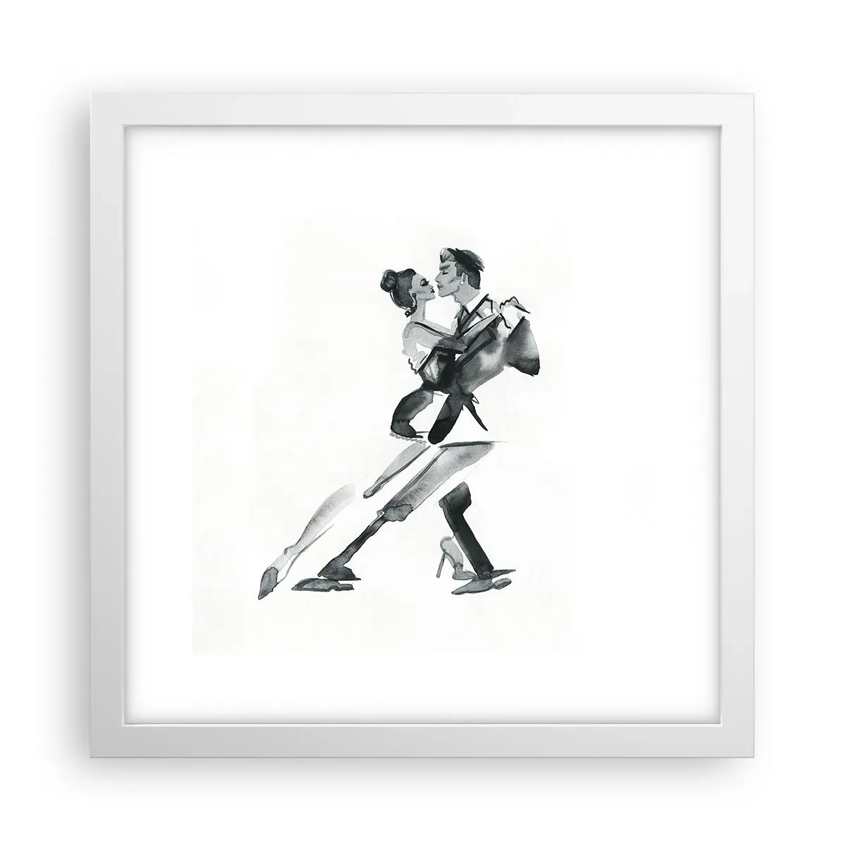 Póster en marco blanco - Todos al son de la música - 30x30 cm