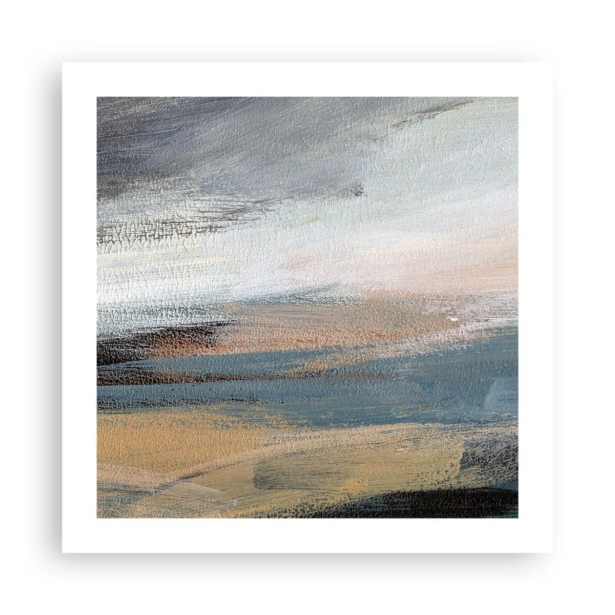 Póster - Abstracción: paisaje nórdico - 50x50 cm