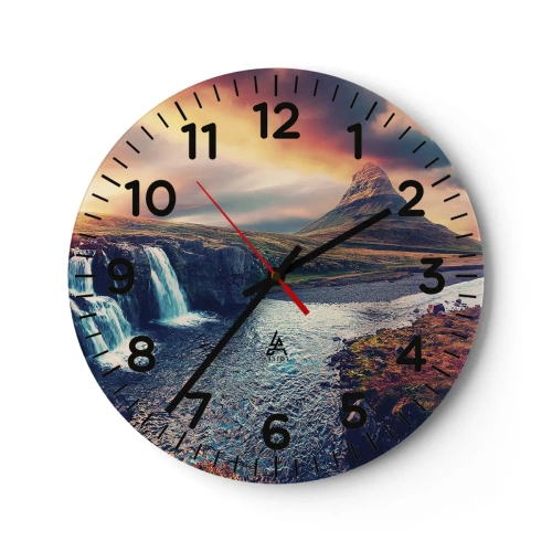 Reloj de pared - Reloj de vidrio - En la majestuosidad de la naturaleza - 40x40 cm