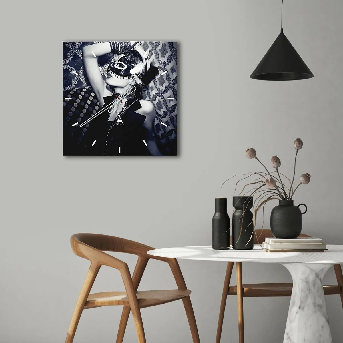 Reloj de pared - Reloj de vidrio - Decoraciones, adornos, patrones... - 30x30 cm