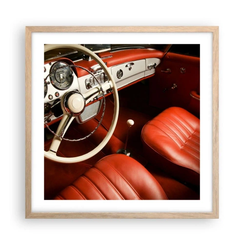 Póster en marco roble claro - Lujo vintage - 50x50 cm