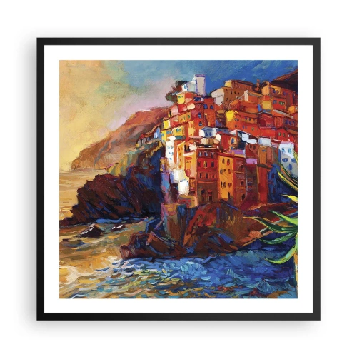 Póster en marco negro - Ambiente italiano - 60x60 cm