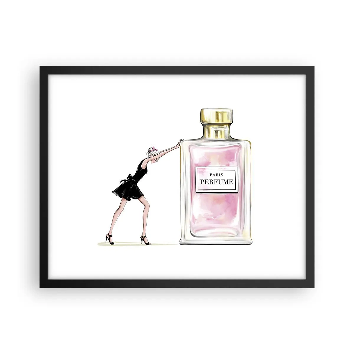 Póster en marco negro - La esencia de la feminidad - 50x40 cm