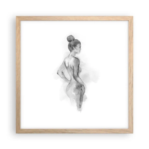 Póster en marco roble claro - Tan hermosa como la pintura - 40x40 cm