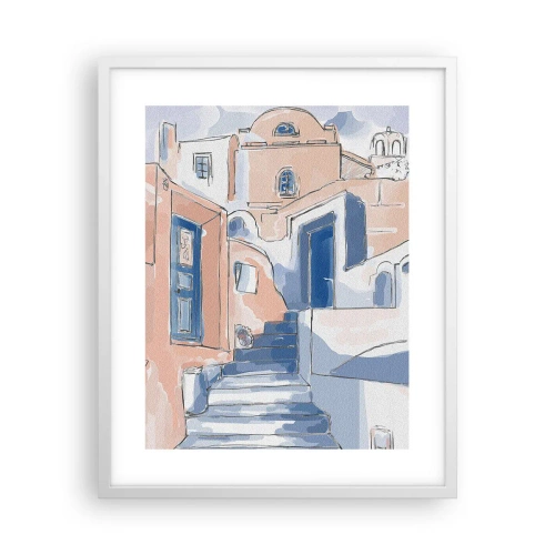 Póster en marco blanco - Ciudad exótica - 40x50 cm